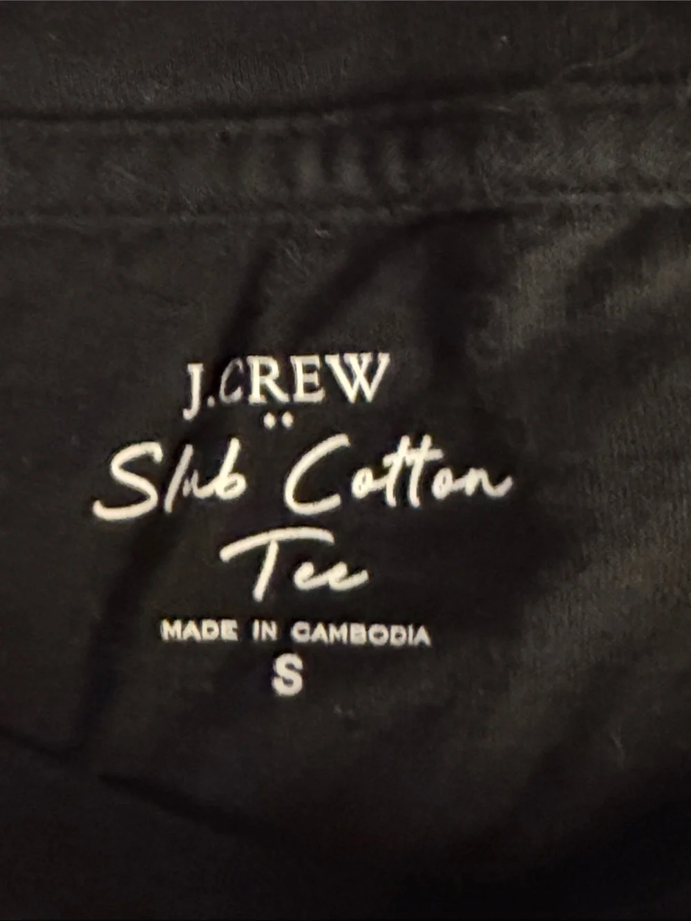J. Crew Black Slub Cotton Crewneck Tee